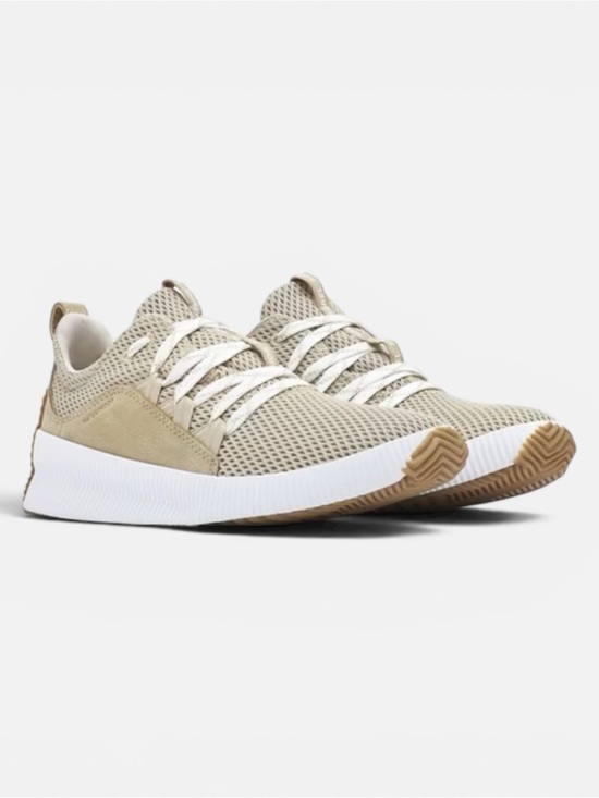 Sorel Shoes - Sorel Women's Out 'N About Plus Waterproof Lace Sneakers Tan/White Mesh Sz. 6.5